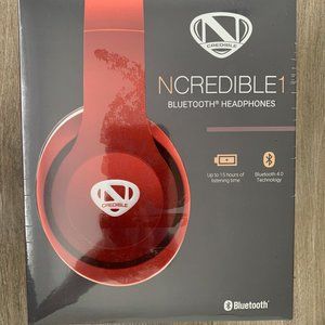 NCredible1 Red Bluetooth Wireless Headphones NEW